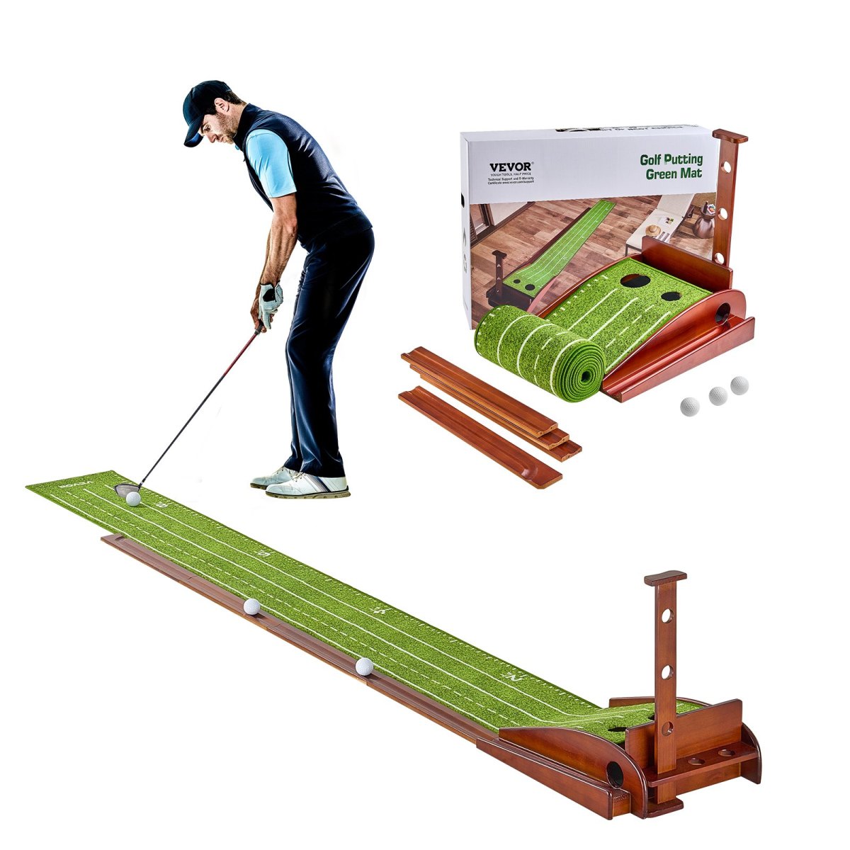 Winter Putting Lab - indoor putting mat with auto ball return